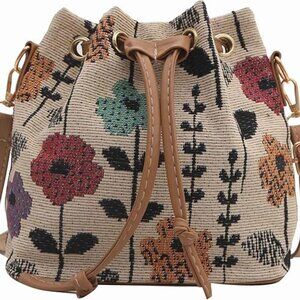 Cute Bucket Bags for Women Small Floral Tote Bag